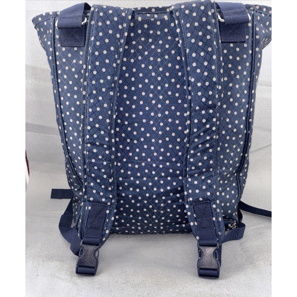 NWOT Thirty One Take Two Versatile Tote Backpack Navy Polkadot Travel Gym Diaper - Picture 7 of 16